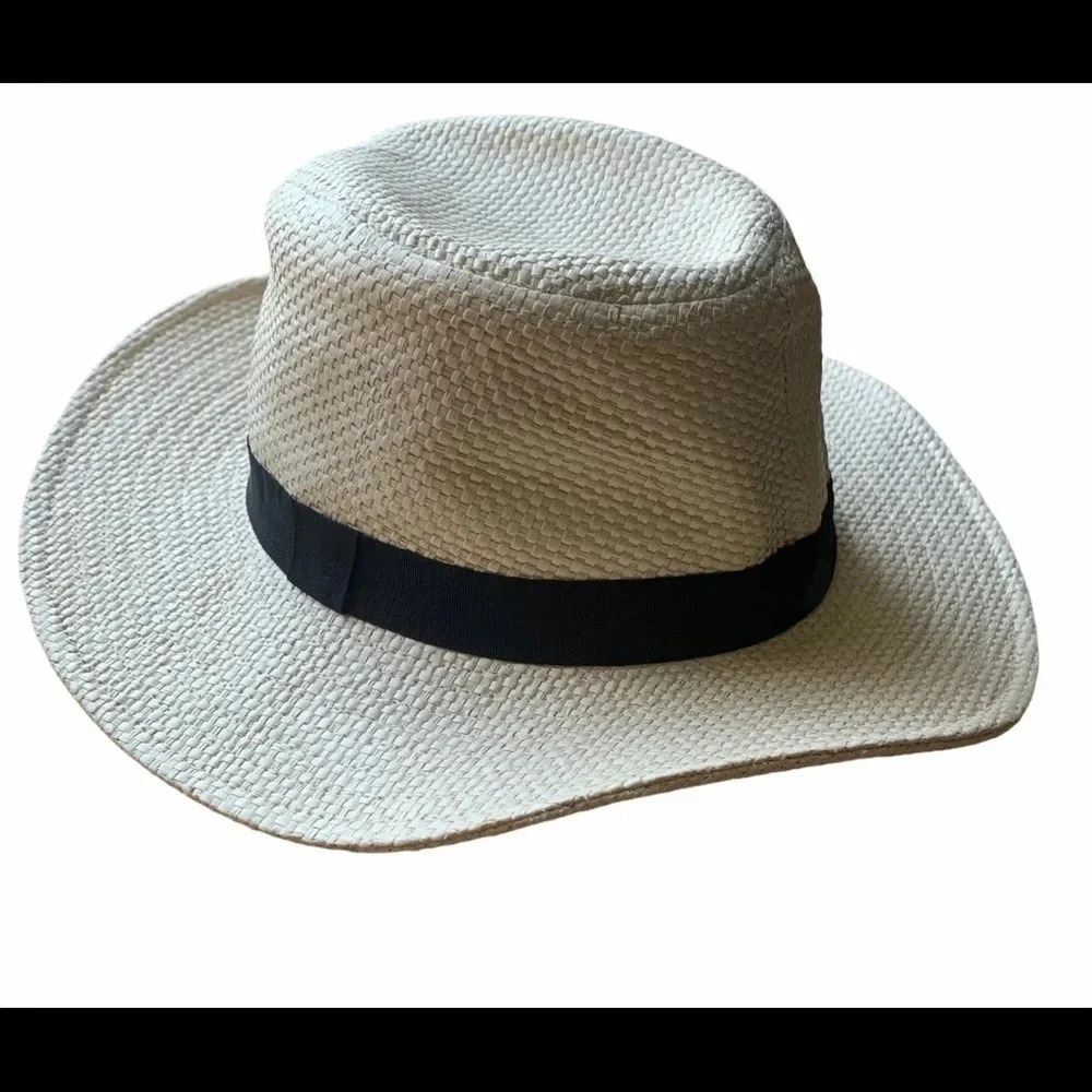August Hat Comp. 100% Paper Ribbon Trim Fedora NWT